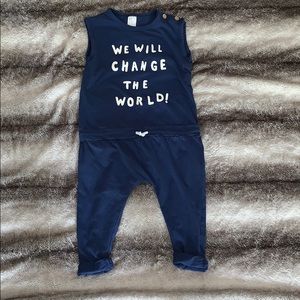 H&M navy romper